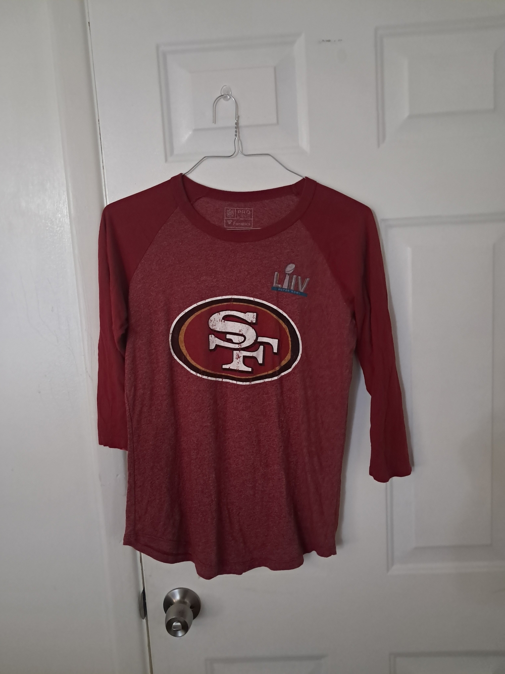 Fanatics Red San Francisco 49ers Raglan Long Sleeve Tee